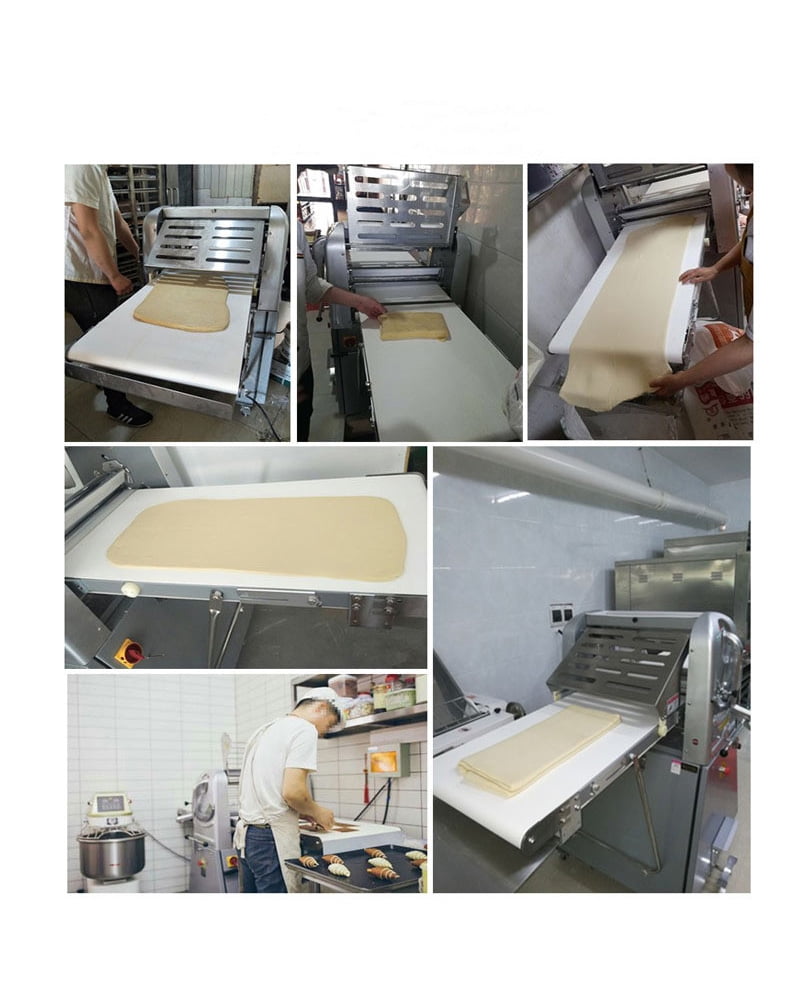 INTSUPERMAI Commercial Dough Sheeter Reversible Dough Sheeter Press Machine  70.9×19.7 Belt Fondant Sheeter Flattener Pastry Pizza Noodle Press