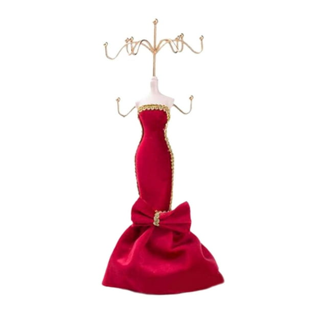 Soporte organizador de joyas, maniquí de presentación para pulseras y brazaletes. Faldas largas