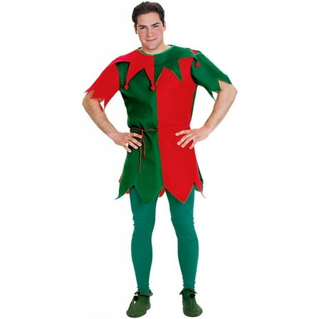 Elf Costume for Men Funny Christmas SantaCon Adult Fancy
