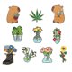 thumbnail image 1 of Juego de broches de aleación de flores esmaltadas y coloridas, 1 of 2