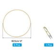 thumbnail image 2 of Uxcell 9 Inch Bamboo Macrame Floral Hoop Craft Rings with 1 Scissor for DIY Decor 6Pcs, 2 of 6
