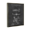thumbnail image 3 of Stupell Industries Intricate Airplane Blueprint Chart Graphic Art Luster Gray Floating Framed Canvas Print Wall Art, Design by Karl Hronek, 3 of 9