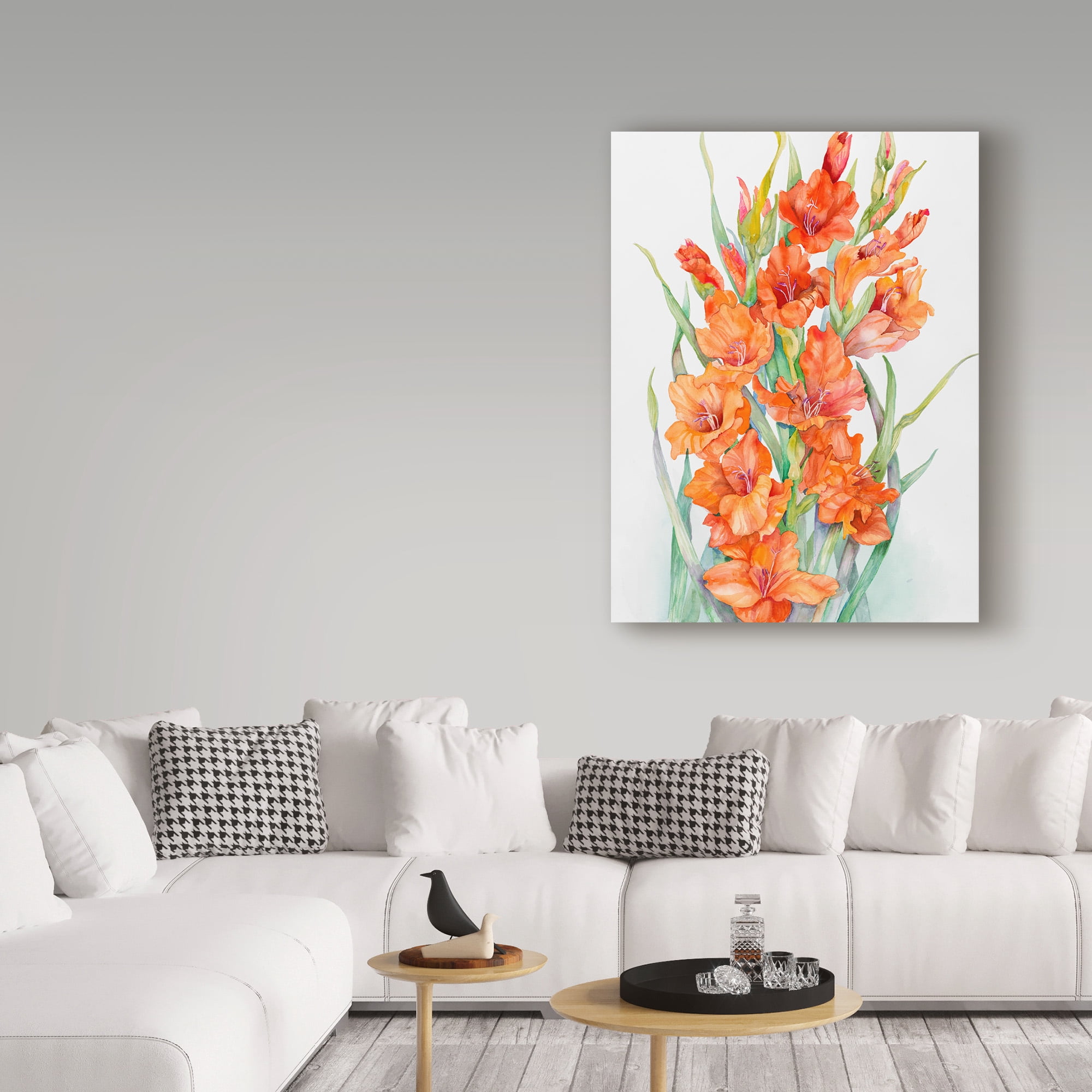 Trademark Fine Art 'Hot Orange Gladiolus' Canvas Art by Joanne Porter