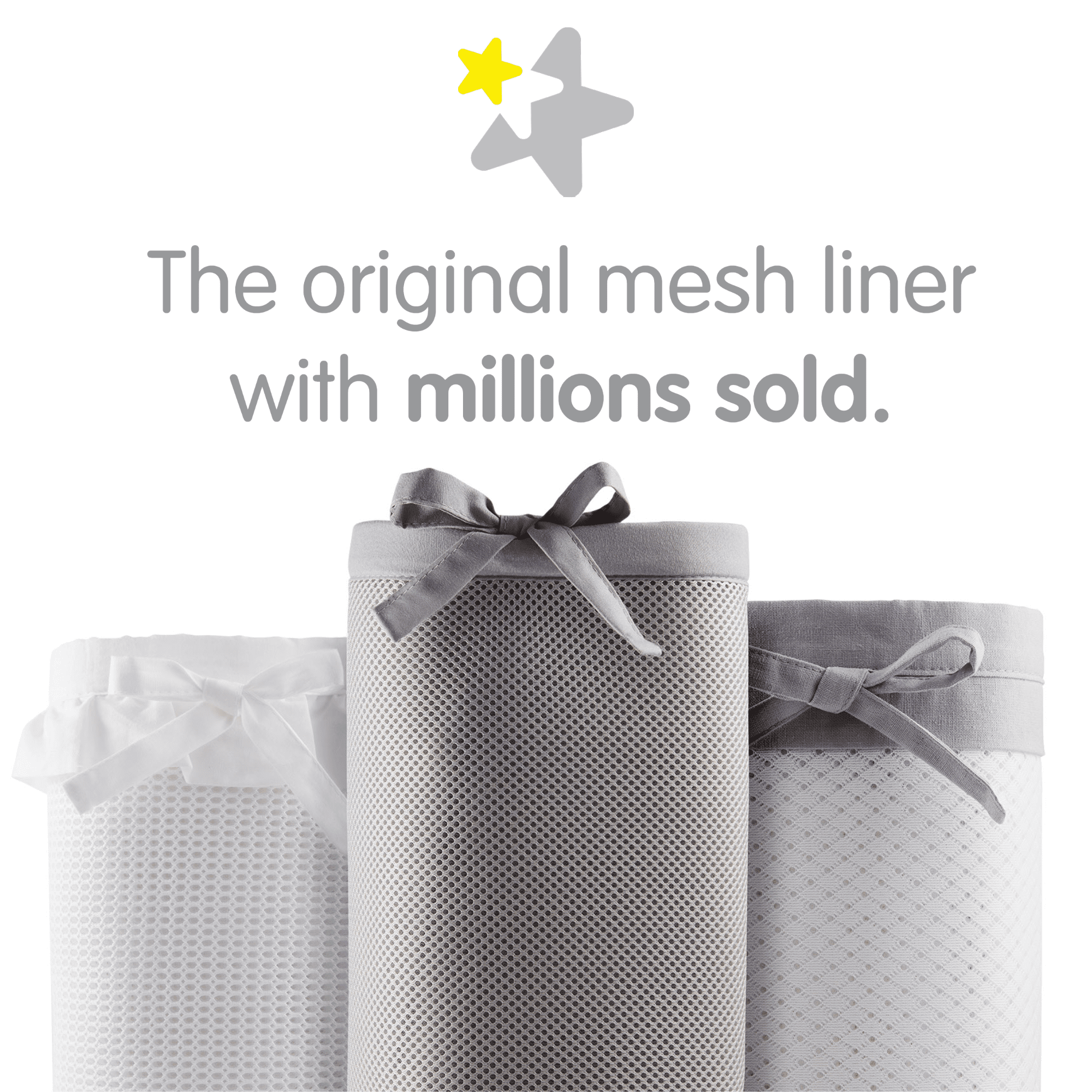 Breathable™ Mesh Liner for Full-Size Cribs, Deluxe 4mm Mesh, White