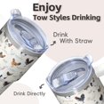thumbnail image 4 of 20oz Rooster Chicken Tumbler with Handle Popular Birthday Christmas Gift for Chicken Fans Women Men Insulated Travel Mug Fits Standard Cup Holders Comfortable Handle Durable Office Trips, 4 of 6