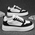 thumbnail image 6 of New/Men's Classic White Casual Sneakers with Asymmetrical Grid Texture on Synthetic Upper Lightweight Lace-Up Design  All Season Versatile Everyday Footwear, 6 of 7