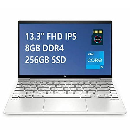HP 2021 Premium Envy 13 Laptop | 13.3" FHD IPS 100% sRGB Display | 11th Gen Intel 4-Core i5-1135G7 (> i7-1065G7) | 8GB DDR4 256GB SSD | Backlit Fingerprint Win10 Silver + 32GB Micro SD Card