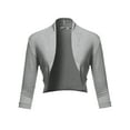 thumbnail image 2 of SSOULM Women's 3/4 Sleeve Open Front Bolero Shrug Cardigan with Plus Size, 2 of 5