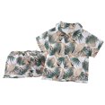 thumbnail image 3 of Hiijoy Toddler Boys Summer Beach Outfits Tropical Print Button Down Shirt & Shorts Set, Sizes 2-3T, 3 of 3