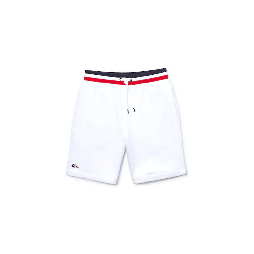 Lacoste White/Navy/Red French Spirit Edition Fleece Shorts - 4/M - Walmart.com
