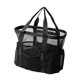 thumbnail image 3 of Bolso de playa de malla, bolsa de almacenamiento de red, bolso de mano para artículos esenciales de vacaciones en piscina, natación y viajes. Negro, 3 of 8