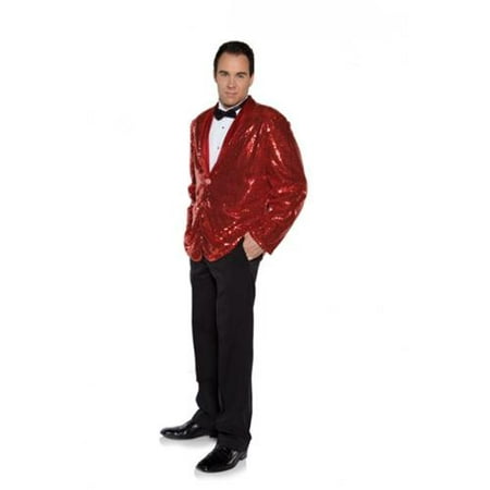 Red Shimmer Sequin Adult Costume Jacket