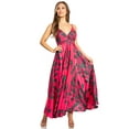 thumbnail image 5 of Sakkas Niza Women's Maxi Summer Casual Sleeveless Floral V neck Loose Long Dress - 81-Multi - One Size, 5 of 5