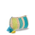 thumbnail image 3 of No Boundaries Jute Zipper Pouch, Blue, Women’s, 3 of 5