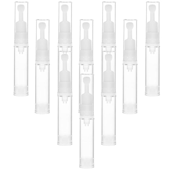 CRAFTHROU 10Ud Frascos Airless Para Maquillaje Transparente Ideales Para Almacenar Loción Y Base En Viaje