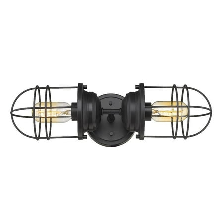 

2 Light Wall Sconce in Sturdy Style 16.5 inches High By 4.63 inches Wide-Matte Black Finish Bailey Street Home 170-Bel-4476335