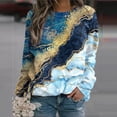 thumbnail image 2 of Moda mujer imprimir manga larga cómoda transpirable o-cuello camisa Tops Fridja  hkj3227, 2 of 8