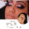 thumbnail image 2 of Anneaux de Nez Faux Septum Magnétiques Fer à Cheval Anneaux de Nez Anneaux 316L Acier Inoxydable Manchette de Nez Réutilisable Sans Perçage pour Femmes Hommes Acier, avec Pointes de Rechange (4 Pcs), 2 of 6