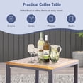 thumbnail image 4 of Aimee Lii 5 Pieces Patio Acacia Wood Conversation Set with Cushioned, Patio Table and Chairs Set, Outdoor Patio Set, Navy, 4 of 7