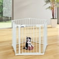 thumbnail image 4 of Costway Clôture de Foyer, Clôture de Sécurité, Grille de Foyer, BBQ, Grille de Feu en Métal, Animal de Compagnie, Blanc, 4 of 10