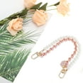 thumbnail image 4 of Unique Bargains 1 Pc Durable Camellia Faux Pearl Bag Extender Chain Pink Zinc Alloy, 4 of 5