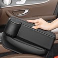 thumbnail image 4 of Car Leather Cup Holder Bag Seat Storage Box Adjustable Car Seat Storage Box Leather Cup Holder Bag With Cup Holder For Phones Glasses Keys Cards, 4 of 4
