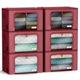 thumbnail image 1 of Sorbus Storage Bins With Metal Frame - Stackable & Foldable Clothes Organizer Bags - Oxford Fabric Storage Containers With Large Clear Window & Carry Handles Organization For Bedding Linen & Clothing, 1 of 1
