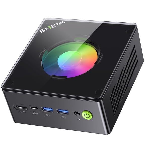 GMKtec Gaming PC, K11 AMD Ryzen 9 8945HS(8C/16T, Up to 5.2GHz), 32GB DDR5 RAM 1TB Mini Desktop Computer, USB4x2, Oculink, Dual NIC 2.5GbE LAN