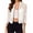 White, variant on Women's Crop Mesh Sheer Bomber Jackets Lightweight Long Sleeve Zip Up Jacket Outwear