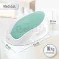 thumbnail image 2 of Bebbly Soporte para Bañera de Bebé Antideslizante con Base Ergonómica Reclinada para Recién Nacido y Hasta Los 6 meses, Ideal para Baño Seguro y Cómodo en Lavabo o Tina 33x55x22 cm (Aqua), 2 of 7