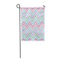 thumbnail image 1 of POGLIP Chevron Pastel Colorful Spring Pink Blue Purple Green Turquoise Pattern Garden Flag Decorative Flag House Banner 28x40 inch, 1 of 1