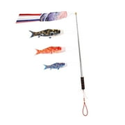 4Pcs Japanese Carp Hanging Streamer Outdoor Garden Yard Restaurant C