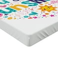thumbnail image 2 of Ambesonne Cartoon Fitted Sheet, Words with Heart Shapes, Full Size, Multicolor, 2 of 3