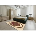 thumbnail image 4 of Ahgly Company Indoor Round Patterned Mahogany Brown Area Rugs, 6' Round, 4 of 6