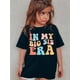 thumbnail image 1 of Colorful Graffiti "IN MY BIG SIS ERA" Print For Girls, Comfy And Fit T-shirt Top Pullover For Spring And Summer For Outdoor Activities, 1 of 7
