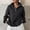 Black, variant on UTSJKR Womens Fleece Sweatshirts Oversized Henley Neck Collar Long Sleeve Button Sherpa Pullover Tops Spring Clothes Black L