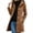 Brown, variant on Husipze Women Winter Casual Single Breasted Hooded Jacket Pea Coat Long Wool Blend Coat Jacket Trench Coat Overcoat Brown S