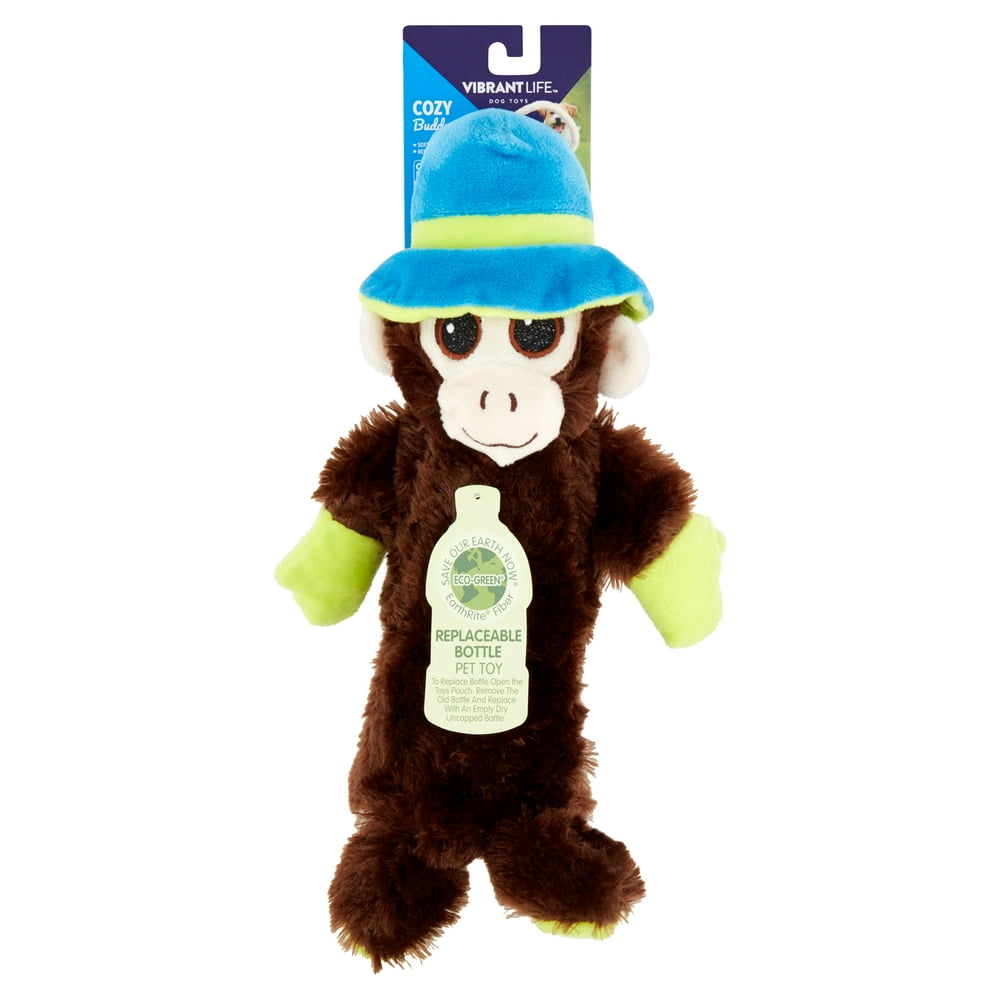 Vibrant Life Cozy Buddy Eco-Friendly Plush Dog Toy with Replaceable