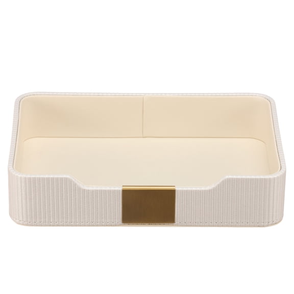 FKSZLL PU Leather Tray Desktop Storage Catchall Organizer Decorative Tray Fashionable Entryway Caddy Tray for Key Watch Wallet Phone