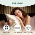thumbnail image 4 of 22 Momme Mulberry Silk Pillowcase, 6A Hypoallergenic, Hidden Zipper, Queen Navy, 1 Pack, 4 of 7
