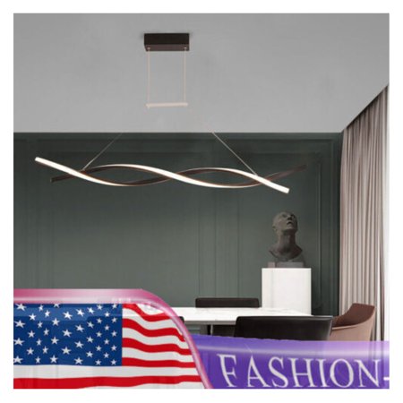 

WANCQ Modern Wavy Kitchen Island Hanging Light LED Pendant Fixture Dining Room
