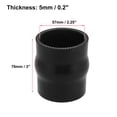 thumbnail image 3 of Unique Bargains 51mm 2' ID Straight Silicone Reducer Hose Coupler Intercooler Tube Red for Car Intercooler Intake Piping, 3 of 6