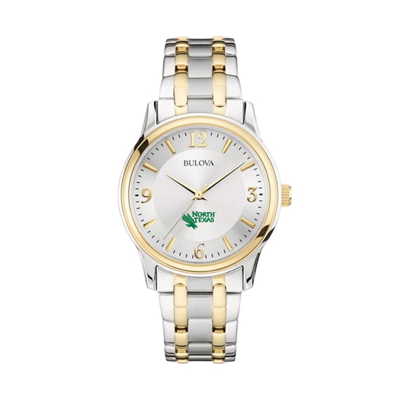 Bulova Silver/Gold North Texas Mean Green Classic Two-Tone Round Watch