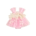 thumbnail image 1 of SUNSIOM Robe d'Été Sans Manches pour Filles, Décor Fleur 3D, Patchwork en Tulle, Robe de Princesse, 1 of 9
