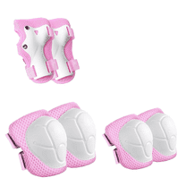 Knee Pads for Kids Elbow Set Toddler Protective Gear Girls Boys with Wrist Guards Pink pwm25