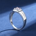 thumbnail image 4 of 1 Carat Moissanite Rings for Men Engagement Ring Mens Diamond Wedding Bands 18K Sterling Silver Moissanite Promise Rings Moissanite Jewelry for Men, 4 of 7