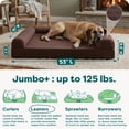thumbnail image 3 of FurHaven Pet Products Quilted Full Support Orthopedic Sofa Pet Bed for Dogs & Cats - Coffee, Jumbo Plus, 3 of 9