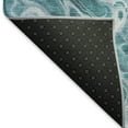 thumbnail image 5 of Addison Rugs Mayfield Premium Machine Washable Transitional Abstract Teal Rectangle Rug, 10' X 14' Machine Washable Transitional Abstract Teal Oversized Sherpa Throw Blanket, 5 of 7