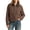 Coffee women corduroy blazer jacket a1, variant on thefmos Women Fall Winter Corduroy Blazer Jacket Long Sleeve Zipper Collared Casual Basic Outwear Button Down Office Street Style Coats, Watermelon Red XS