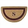 thumbnail image 3 of Nedia Home 02055S Single Picture - Brown Frame 22 x 36 In. Half Round Heavy Duty Coir Doormat - Monogrammed S, 3 of 4